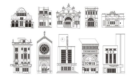 2020_Screenshot_Hiding_in_plain_sight_illustration Illustration line drawings of cinema frontages