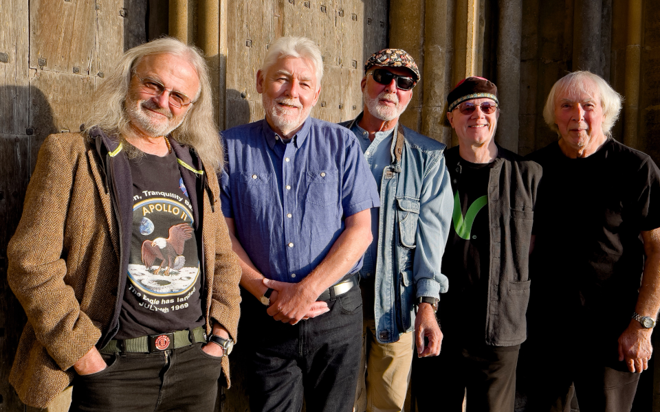 Fairport Convention Fairport Convention smiling together outside